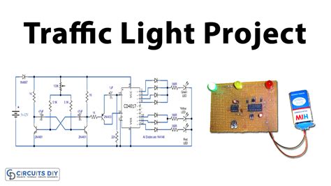 Traffic Light Project Using CD4017 Decade Counter IC