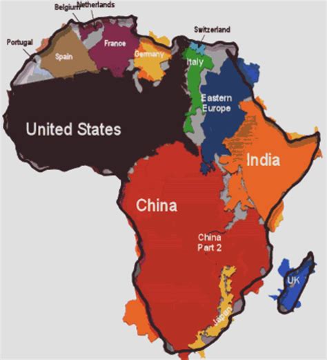 The True Size Of Africa (picture) - Politics - Nigeria