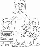 Pergamena Mamma Colorare Disegno Cornici Biglietto Pergamene Biglietti  sketch template