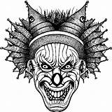 Zombie Clown Coloring Page Pages sketch template