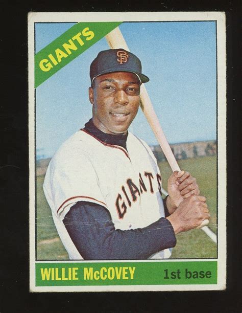 1966 Topps #550 Willie McCovey San Francisco Giants HOF | Willie mccovey, Baseball cards for ...