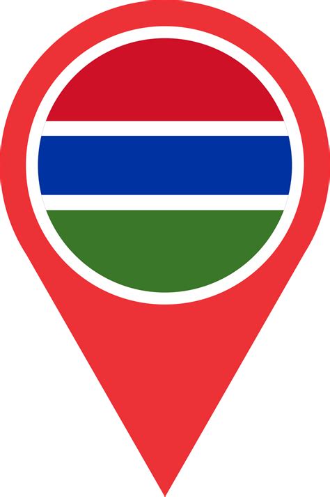 Free Gambia flag pin map location 22111848 PNG with Transparent Background