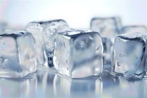 Ice Cubes in Various Shapes and Sizes for Refreshing Beverages Stock ...