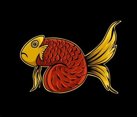 ancient fish on black background 4725089 Vector Art at Vecteezy