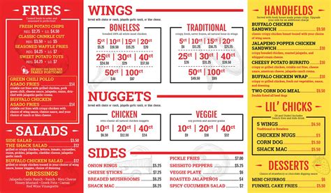 Wing Shack Menu - Wing Shack Wings