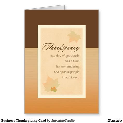 Business Thanksgiving Card | Zazzle | Thanksgiving cards, Holiday ...