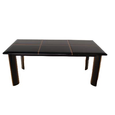Pierre cardin black lacquered extending dining table, 1970s. produced by roche bobois. smoked ...