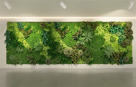 Green wall in modern office building - The Green Hub