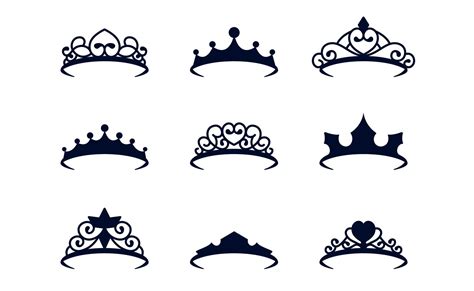 Set of crown border design 15580959 Vector Art at Vecteezy