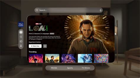 Disney+Hotstar - Spacial UI Interface :: Behance