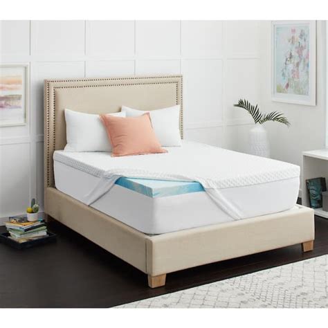 Sealy 3 in. Plush Standard Gel Memory Foam Queen Mattress Topper F02-00146-QN0 - The Home Depot