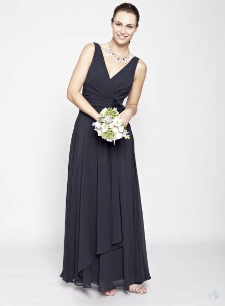 BHS - Navy Amber Long Bridesmaid Dress