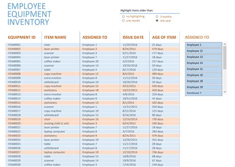 11+ Excel Equipment Inventory List Template | DocTemplates