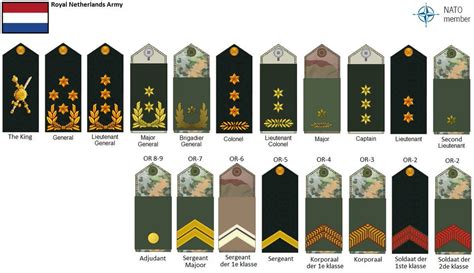 Royal Army Netherlands rank insignia Military Ranks, Ranking, Netherlands, Army, Royal, Holiday ...