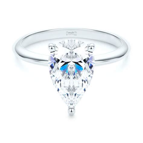 Platinum Pear Shaped Solitaire Engagement Ring #107273 - Seattle ...