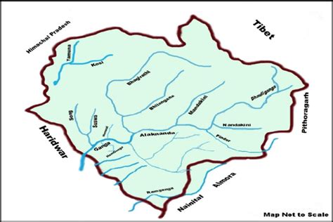 Uttarakhand River Map