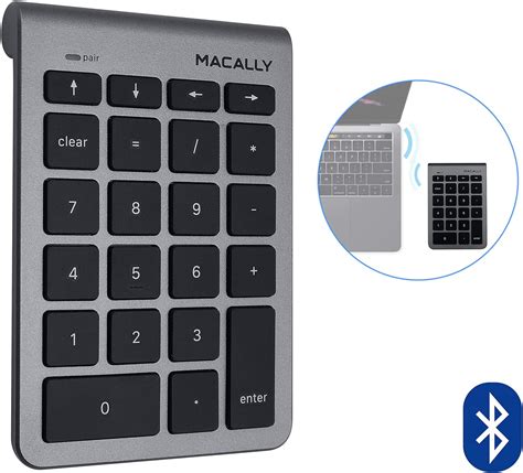 Macally 22 Keys Bluetooth Wireless Numeric Keypad for: Amazon.in ...