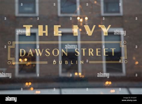 Ivy Restaurant and Bar Sign, Dawson Street, Dublin; Ireland Stock Photo - Alamy