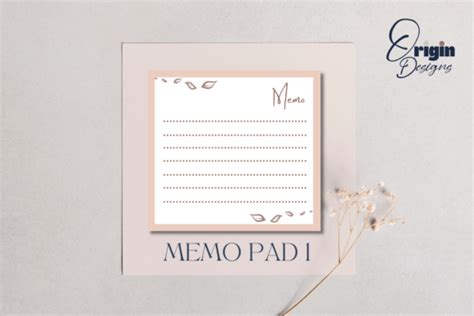 Memo Pad 1 Graphic by Origin Designs PH · Creative Fabrica