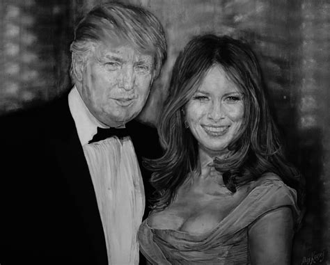 Portrait of Donald and Melania Trump Painting by Alex Krasky - Pixels