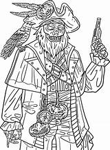 Halloween Skeleton Pirate Isolated Coloring Page 23481046 Vector Art At  sketch template