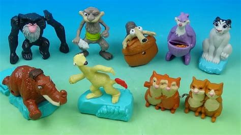 2012 Ice Age 4 Continental Drift set of 8 McDonalds Happy Meal Kids movie toys Video Review ...