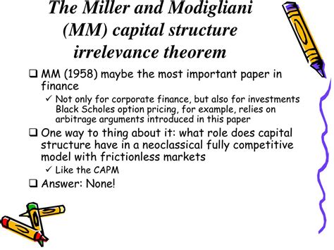 PPT - The Miller & Modigliani theorem PowerPoint Presentation, free download - ID:692581