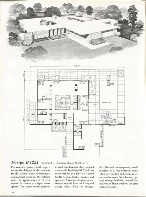 Vintage House Plans: New and Refreshing Mid Century Contemporary in 2021 | Vintage house plans ...