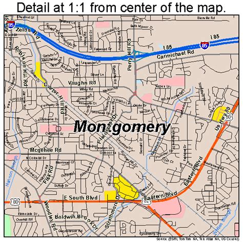 Montgomery Alabama Street Map 0151000