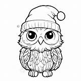 Download Christmas Owl Coloring Page Pages Online  Creative sketch template