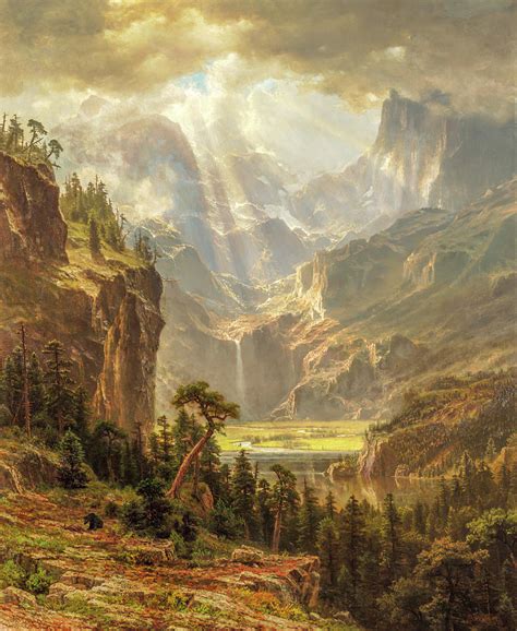 Rocky Mountains Lander's Peak by Albert Bierstadt Painting by Albert ...