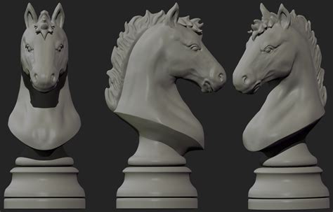 ArtStation - Horse chess piece