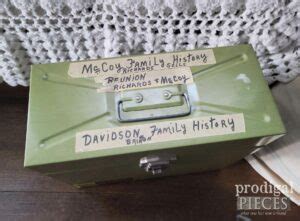 Metal File Box Upcycled - Prodigal Pieces