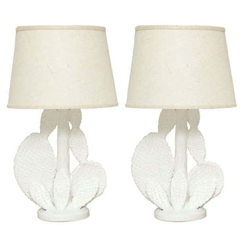 Pair of Whimsical Italian Ceramic Cactus Lamps at 1stDibs | white ...