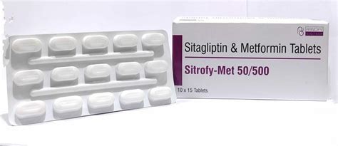 Sitagliptin 50mg & Metformin 500mg Tablet at Rs 220/strip | Sitagliptin Metformin Hcl Tablet in ...