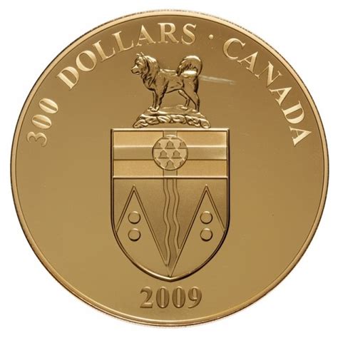 2009 Canada 14-karat Gold $300 Coin - Yukon Coat of Arms