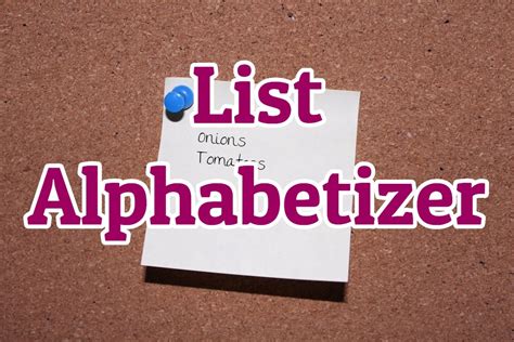 Alphabetize Your Lists - WordCounter.net