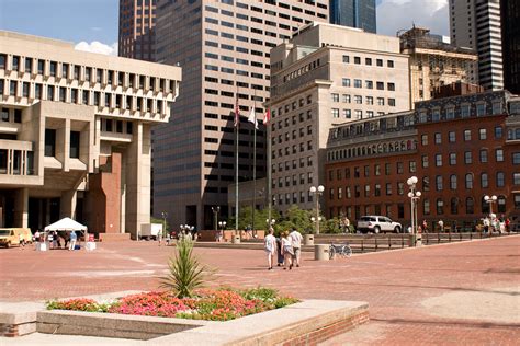 City Hall Plaza | A sunny shot of city hall plaza in Boston ...