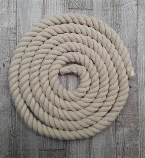 White Cotton rope nautical cord 15mm twisted 3ply natural | Etsy