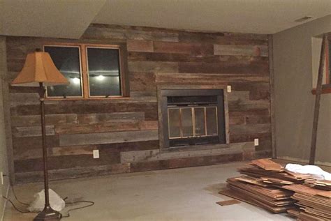 Rustic Barn Board Wall | Wood accent wall, Accent wall and ceiling, Reclaimed wood accent wall