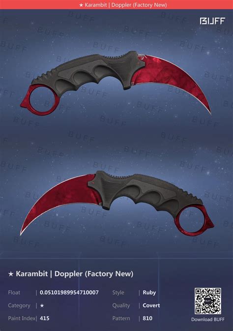 Karambit Doppler Ruby, Video Gaming, Gaming Accessories, Game Gift ...