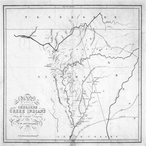 Map of the country belonging to the Cherokee and Creek Indians From the Original Drawing in the ...