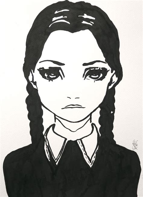 Wednesday addams by OneFake, 2023 | Painting | Artsper