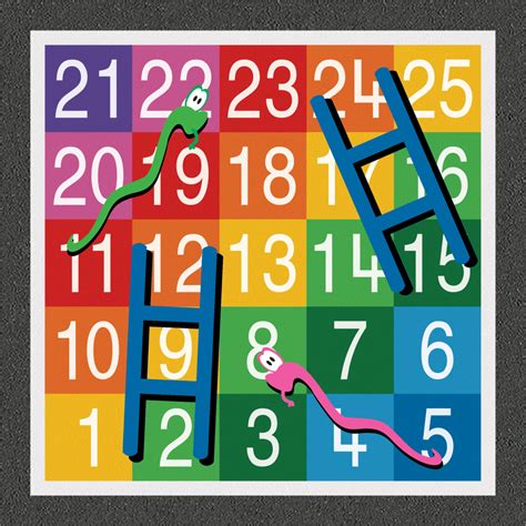 Snakes and Ladders 1-25 Markings By Thermmark