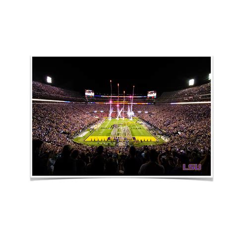 LSU Tigers "Saturday Night in Death Valley" Licensed Wall Art - College Wall Art