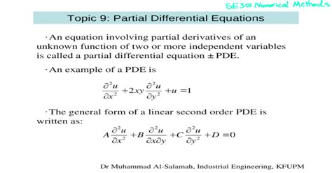 Partial Differential Equations - [PPT Powerpoint]