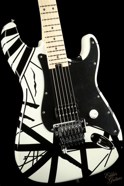 Eddie's Guitars | EVH Striped Series - White with Black Stripes