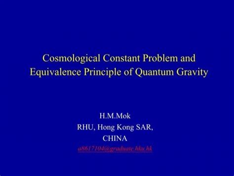 Cosmological constant problem and equivalence principle of ...