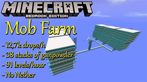 Mob Farm Bedrock Edition XP, Drops, 1.16 (MCPE, Windows 10, Xbox, PS4 ...