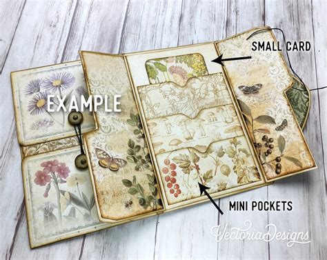 Mini Folio Templates Folio Craft Kit Vacation Crafts Folio Kit Junk Journal Element Printable ...